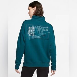 Nike Sportswear teal quarter zip French Terry Women's Sweatshirt size small